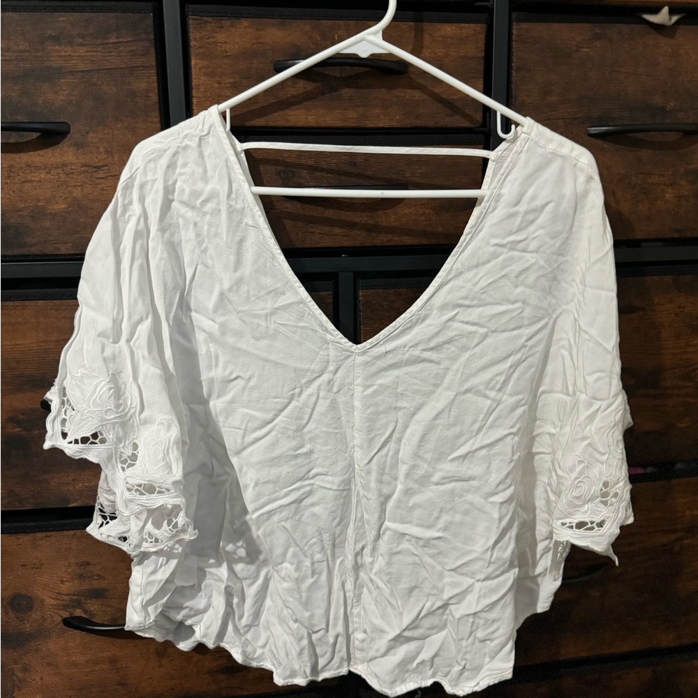 Forever 21 XL white crop top